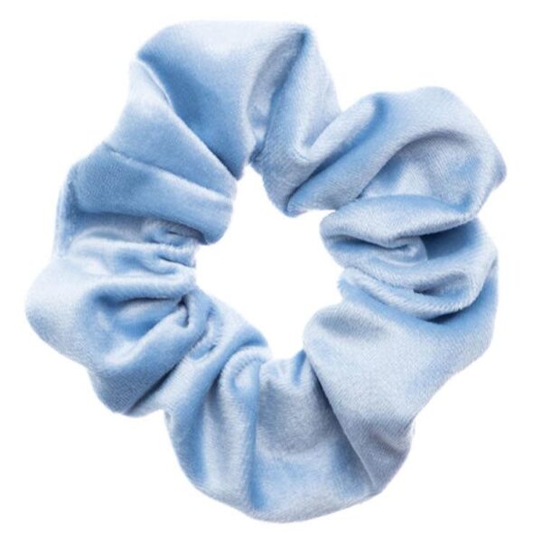 DARK Velvet Scrunchie Light Blue