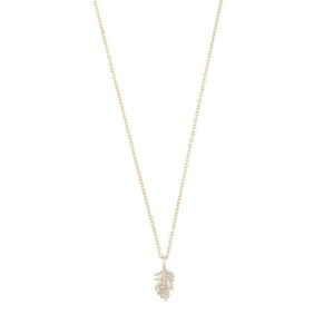 Snö Of Sweden North Pendant Necklace Gold/Clear 50cm