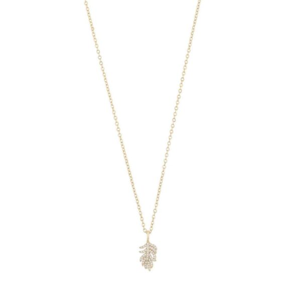 Snö Of Sweden North Pendant Necklace Gold/Clear 50cm