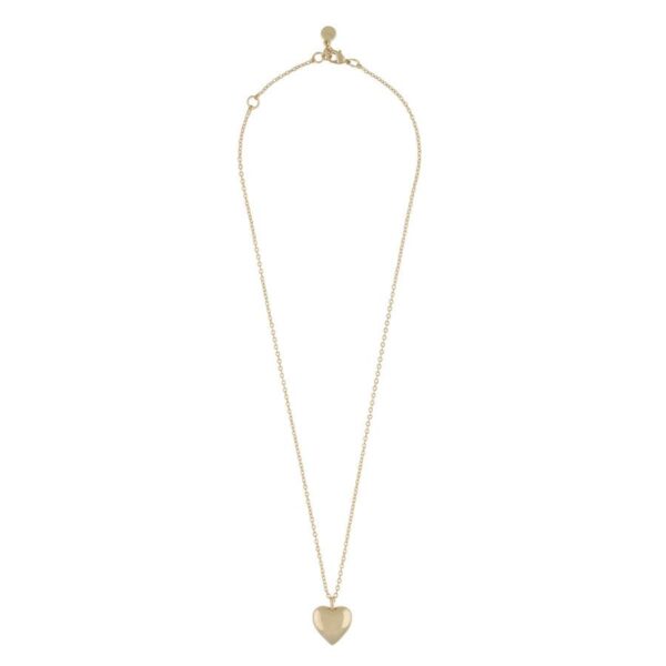 Snö Of Sweden Brooklyn Heart Pendant Necklace Plain Gold 45cm