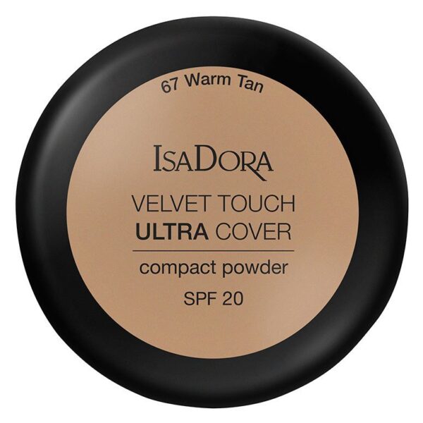 IsaDora Velvet Touch Ultra Cover Compact Powder SPF20 67 Warm Tan