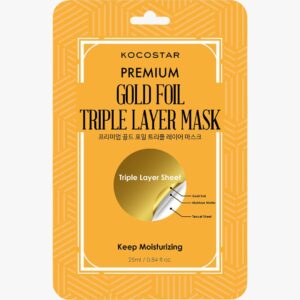 Three Layered Premium Gold Foil Sheet Mask 1 stk