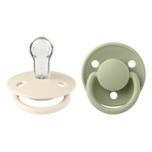 BIBS Pacifier De Lux Silicone Ivory/Sage Onesize 2pcs