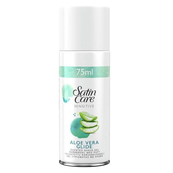 Venus Satin Care Shaving Gel Sensitive Aloe Vera Glide 75ml