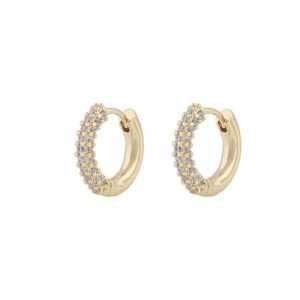 Snö Of Sweden Brooklyn Ring Earring Gold/Clear Onesize