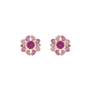 Snö Of Sweden Ellie Big Earring Gold/Mix Fuchsia