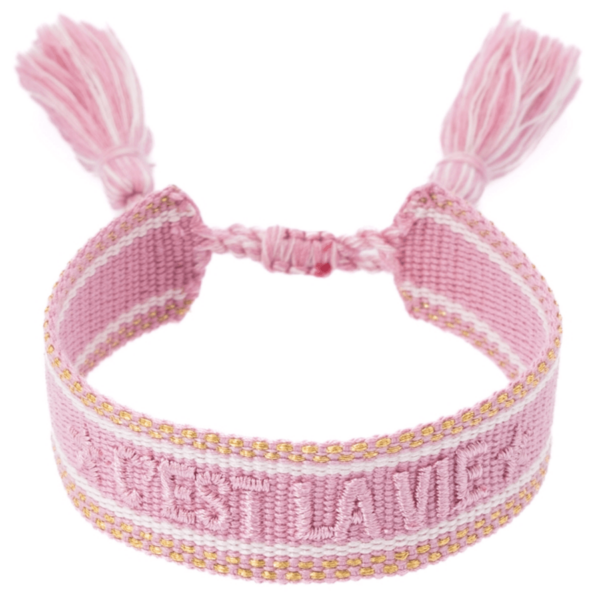 DARK Woven Friendship Bracelet C&apos;est La Vie Rose