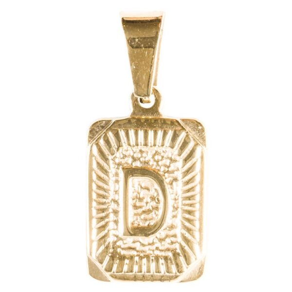 DARK Letter Charm Square - D