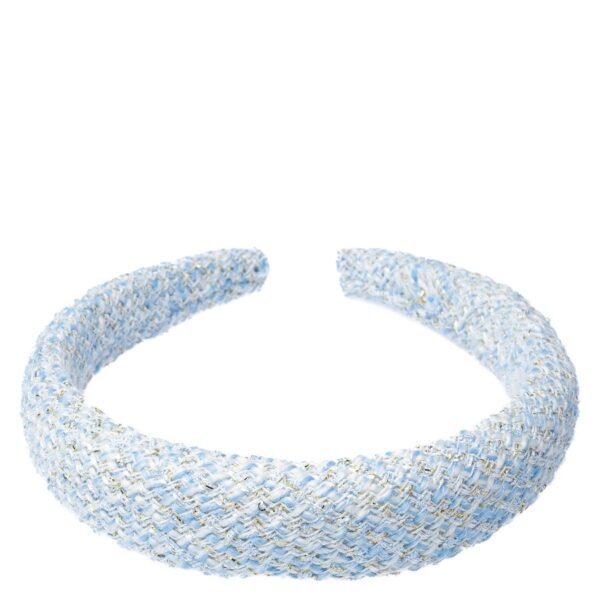 DARK Tweed Hair Band Broad Light Blue