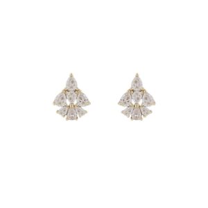 Snö Of Sweden Ashley Drop Earring Gold/Clear Onesize