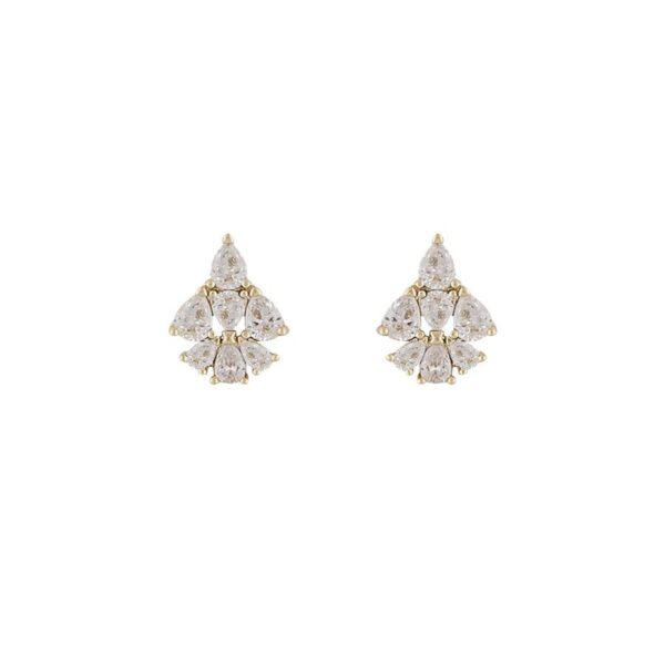 Snö Of Sweden Ashley Drop Earring Gold/Clear Onesize