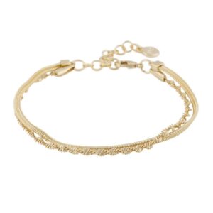 Snö Of Sweden Serena Double Bracelet Plain Gold