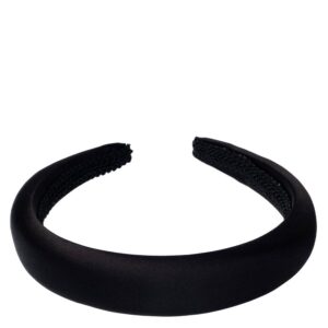 DARK Satin Hair Band Broad Black