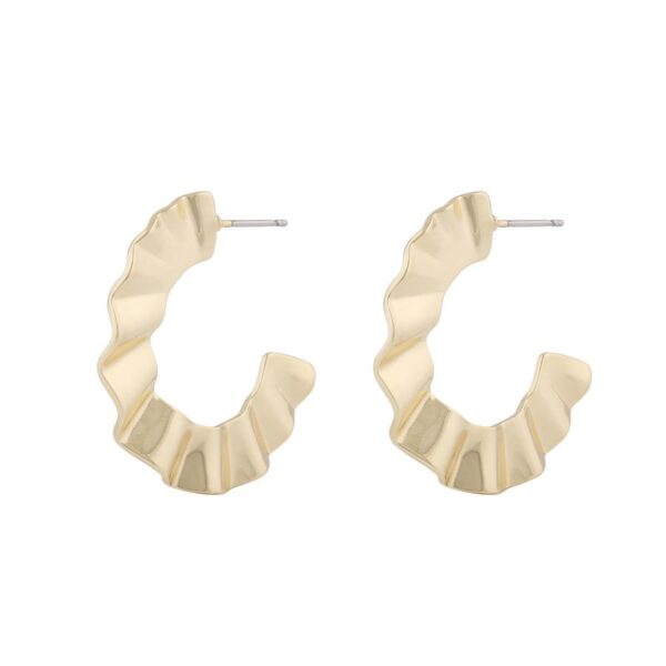 Snö Of Sweden Malibu Big Oval Earring Plain Gold