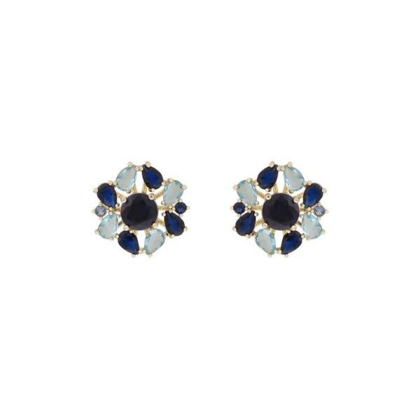 Snö Of Sweden Ellie Big Earring Gold/Mix Blue