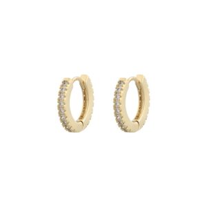 Snö Of Sweden Paris Small Ring Earring Gold/Clear 14mm