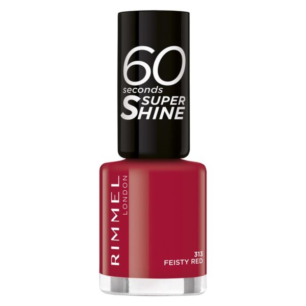 Rimmel London 60 Seconds Super Shine 313 Feisty Red 8ml