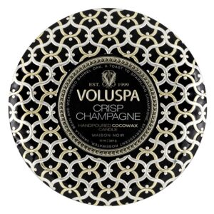 Voluspa 3-Wick Tin Candle Crisp Champagne 340g