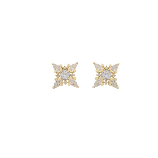 Snö Of Sweden Wiz Earrings Gold/Clear 18mm