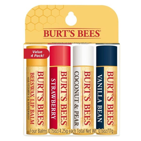 Burt&apos;s Bees Lip Balm 4 Pack Assorted 4pcs