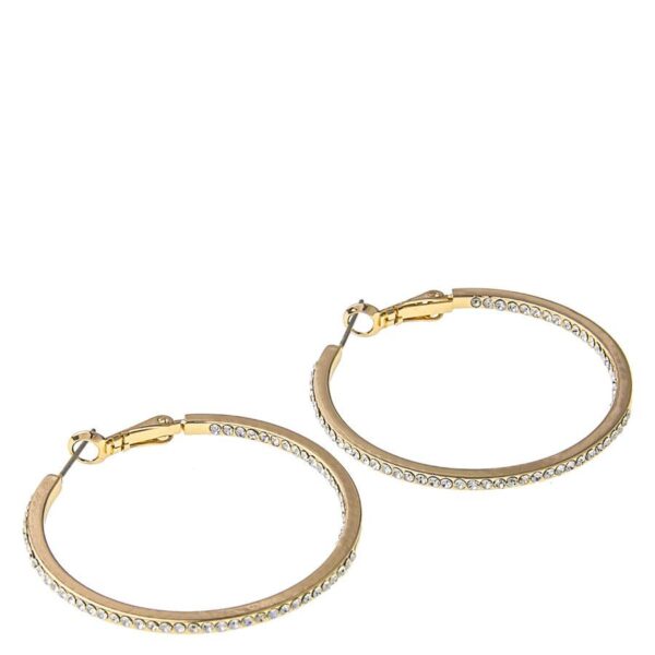 Snö Of Sweden Story Earring Gold/Clear 40mm