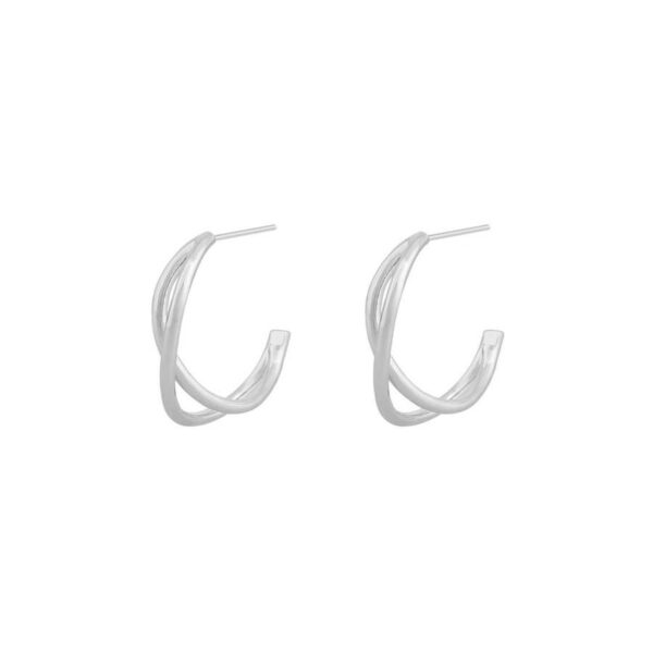 Snö Of Sweden Sevilla Oval Earring Plain Silver 15mm