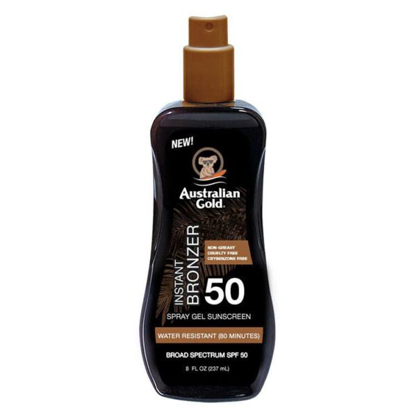 Australian Gold Instant Bronzer Spray Gel With Bronzer SPF50 237m