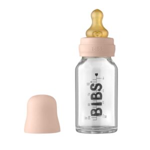 BIBS Baby Glass Bottle Complete Set Latex Blush 110ml