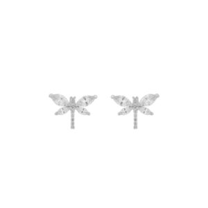 Snö Of Sweden Field Dragonfly Earring Silver/Clear