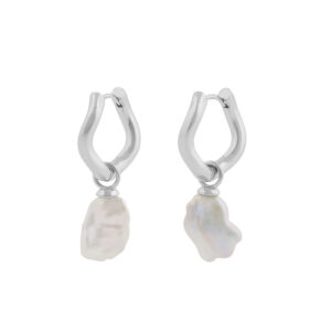 Snö Of Sweden Julie Round Earring Silver/White