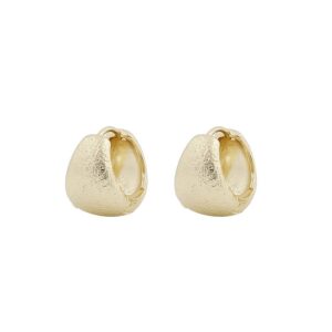 Snö Of Sweden Serena Oval Earring Plain Gold