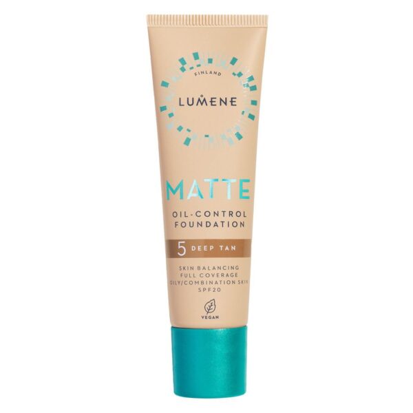 Lumene Matte Oil-Control Foundation 5 Deep Tan 30ml