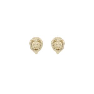 Snö Of Sweden Oz Lion Earrings Plain Gold 10mm