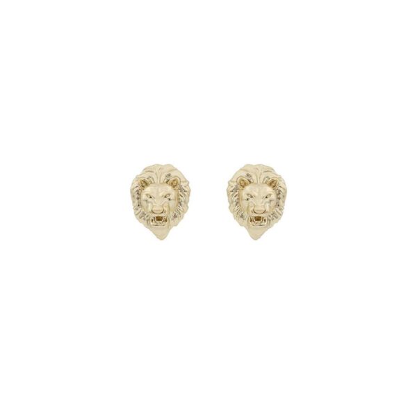 Snö Of Sweden Oz Lion Earrings Plain Gold 10mm