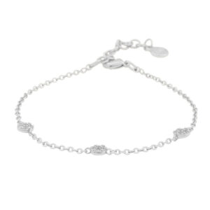 Snö Of Sweden Copenhagen Small Chain Bracelet Silver/Clear 16-18