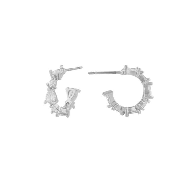 Snö Of Sweden Ashley Small Oval Earring Silver/Clear Onesize