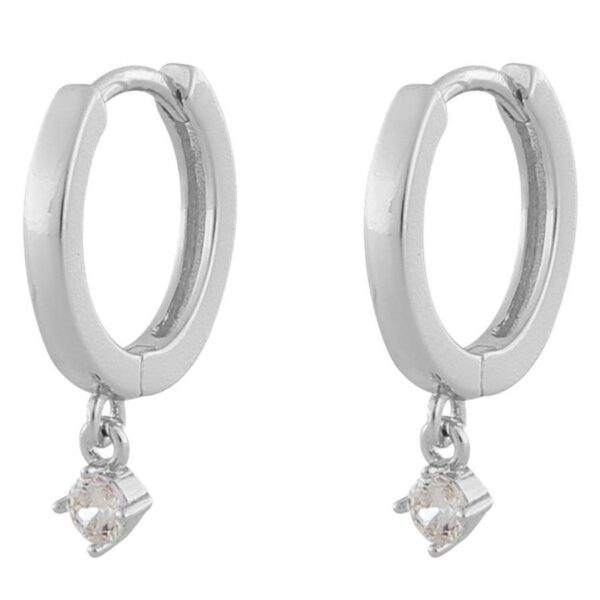 Snö Of Sweden Camille Small Ring Earring Silver/Clear 14