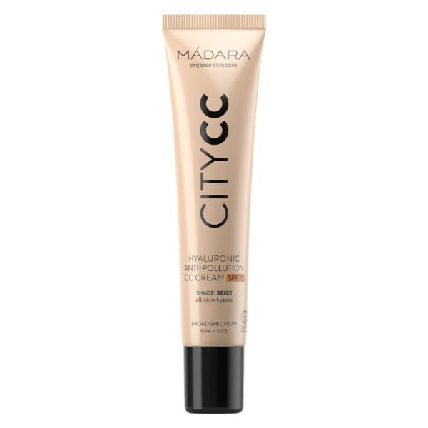 Mádara City CC Hyaluronic Anti-Pollution CC Cream SPF15 Beige 40m