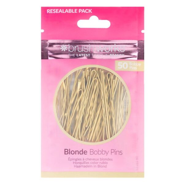 Brushworks Blonde Bobby Pins 50pcs