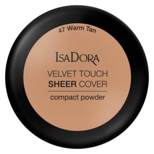 IsaDora Velvet Touch Sheer Cover Compact Powder 47 Warm Tan 10g