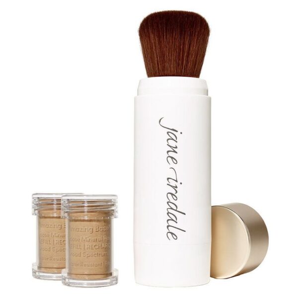 Jane Iredale Amazing Base Refillable Brush Riviere 2x Refills