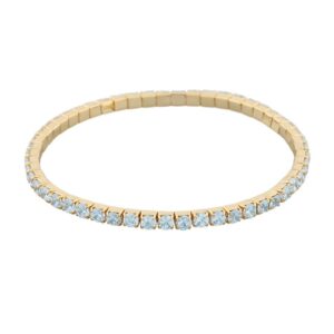 Snö Of Sweden Meadow Elastic Bracelet Gold/Light Blue M/L