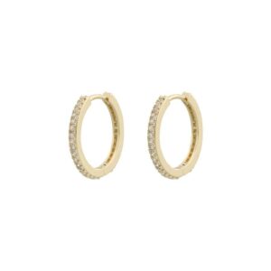 Snö Of Sweden Essence Ring Earring Gold/Clear 20mm