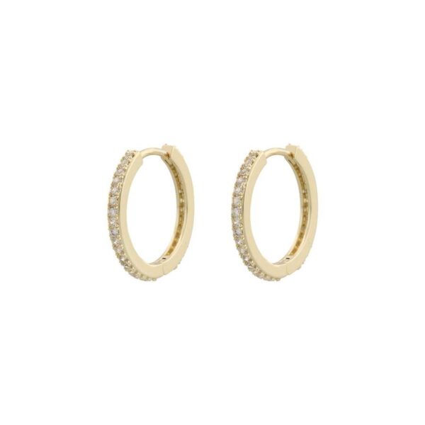 Snö Of Sweden Essence Ring Earring Gold/Clear 20mm