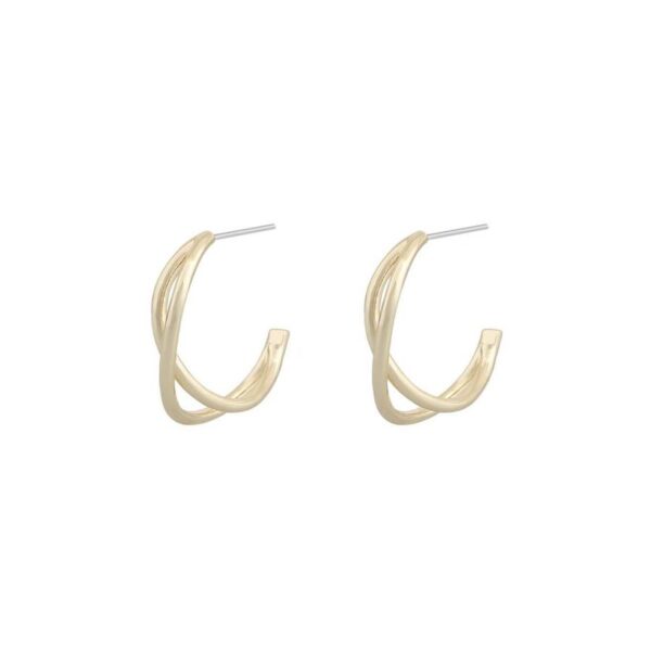 Snö Of Sweden Sevilla Oval Earring Plain Gold 15mm