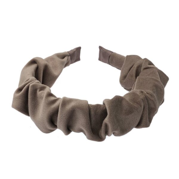 DARK Velvet Hair Band Wave Taupe