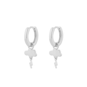 Snö Of Sweden Field Cloud Ring Earring Plain Silver