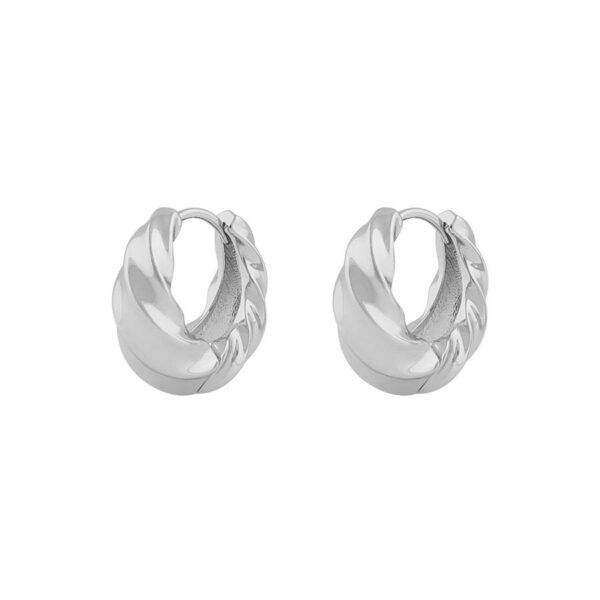 Snö Of Sweden Lydia Big Twist Ring Earring Plain Silver Onesize