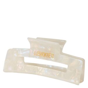 Lenoites Premium Eco-Friendly Hair Claw Pearly White