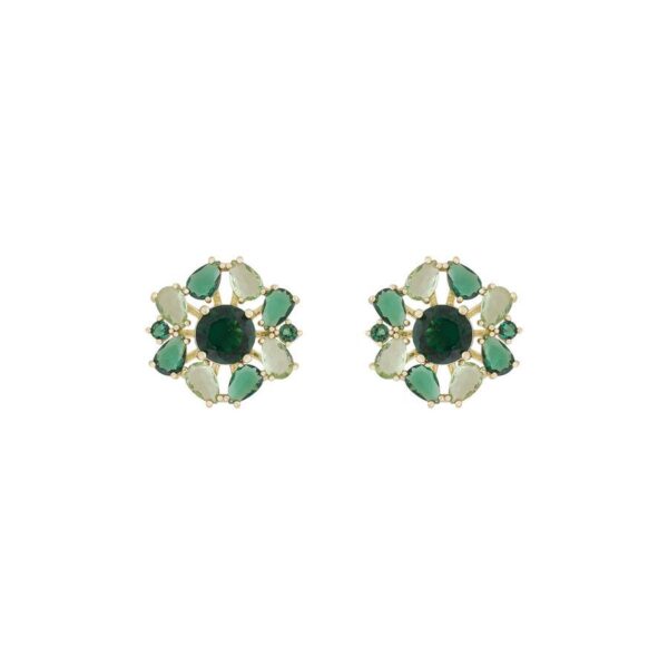 Snö Of Sweden Ellie Big Earring Gold/Mix Green